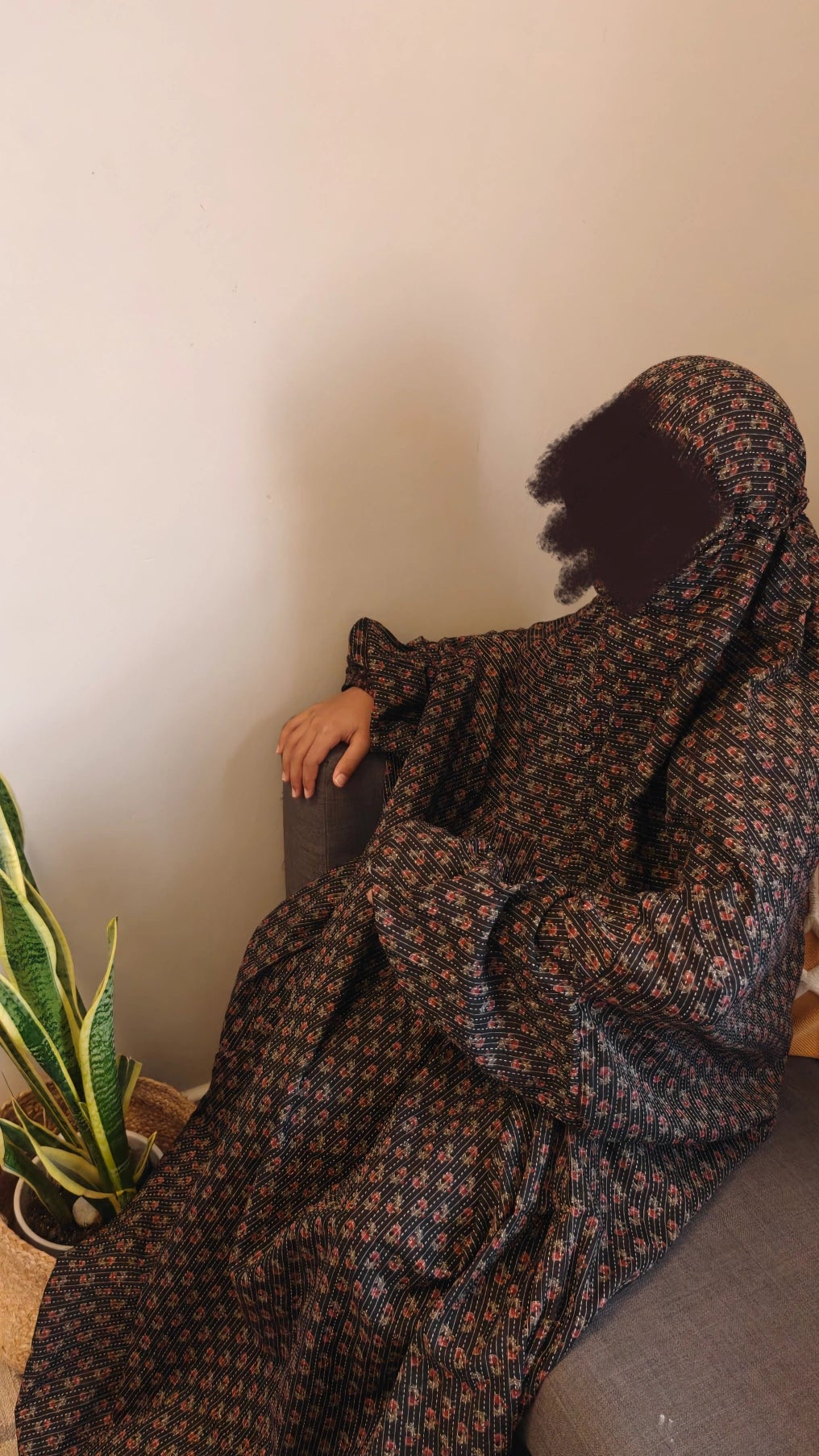 جلابية قطنية مطرزة | أزرق ملكي
