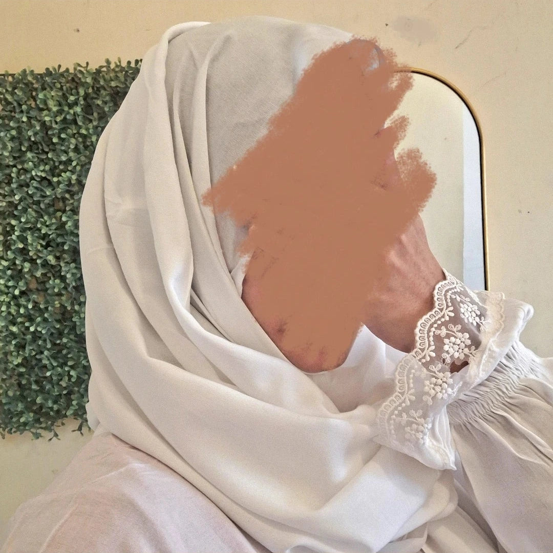 White Prayer Jilbab