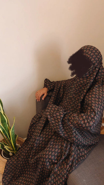جلابية قطنية مطرزة | أزرق ملكي