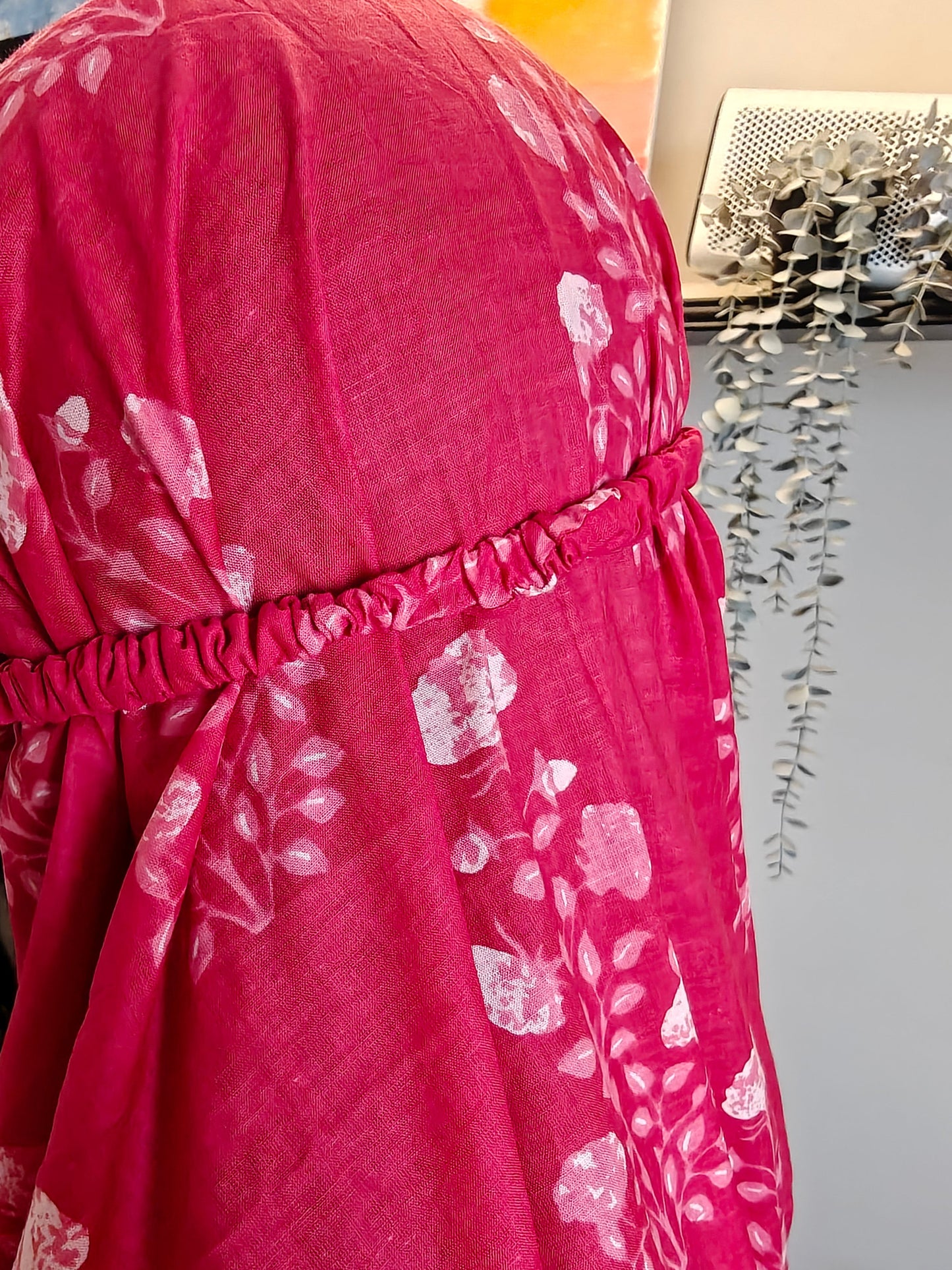 Jaipur Cotton Jilbab | Pink Motif