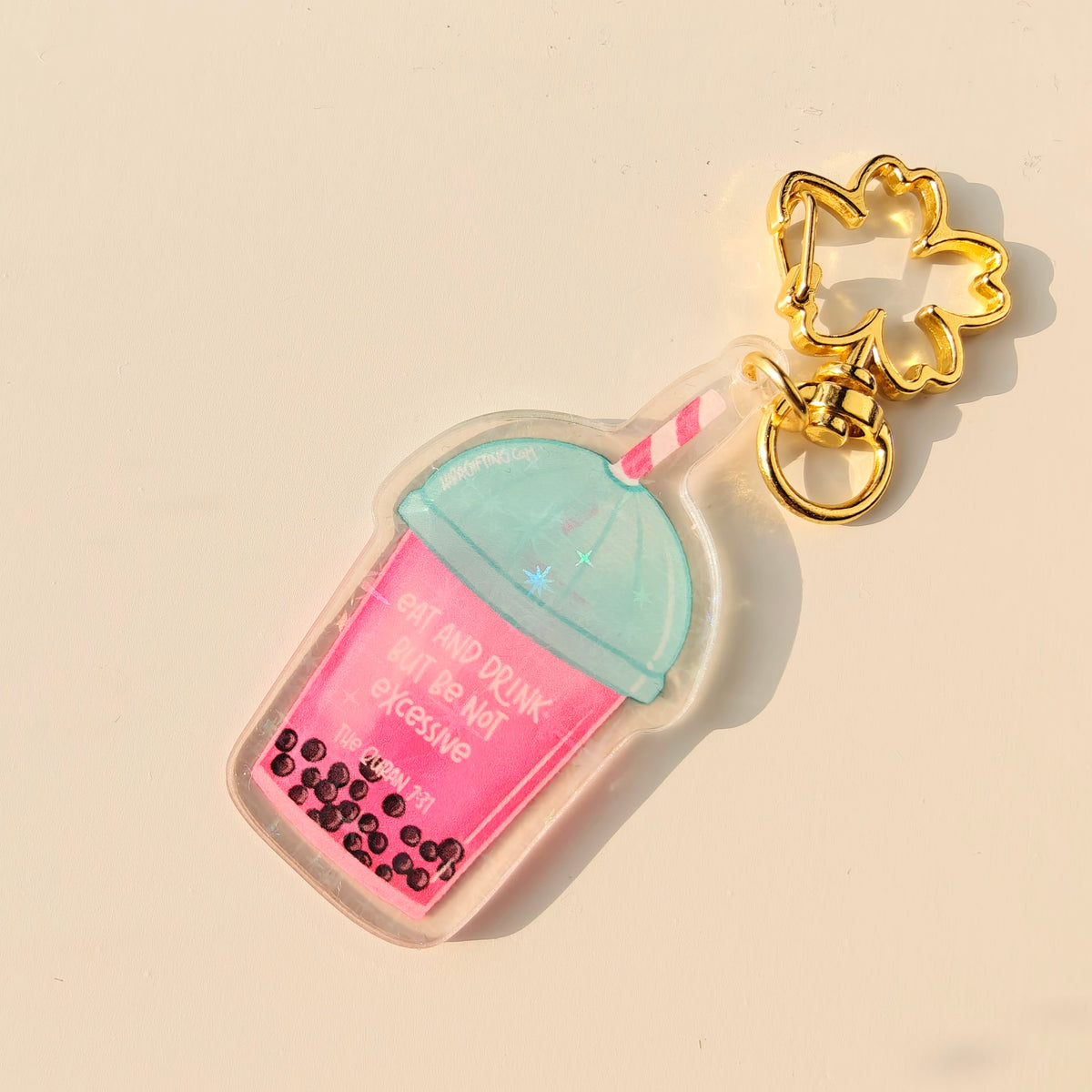 Boba Tea Holographic Keychain
