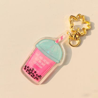 Boba Tea Holographic Keychain