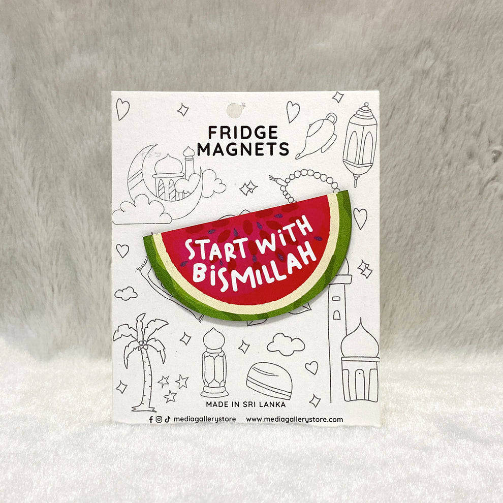 Start With Bismillah Fridge Magnet